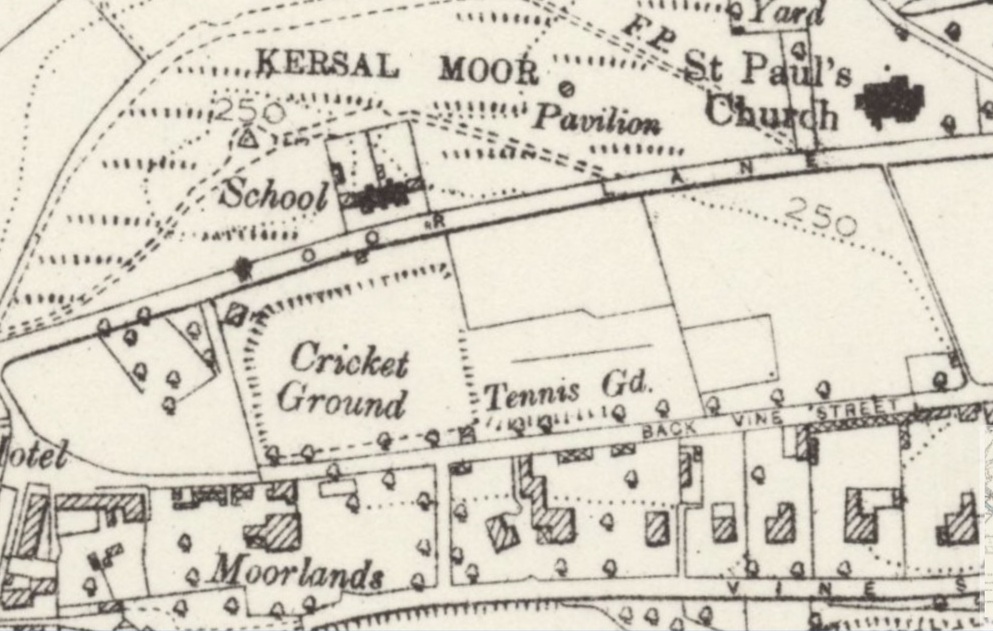 Manchester - Kersal Cricket Ground : Map credit National Library of Scotland